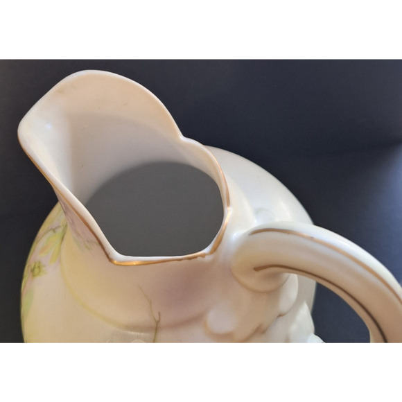 Andrea By Sadek Porcelain Pastel Floral Design Pitcher 6.5" #7569 - Picture 6 of 7